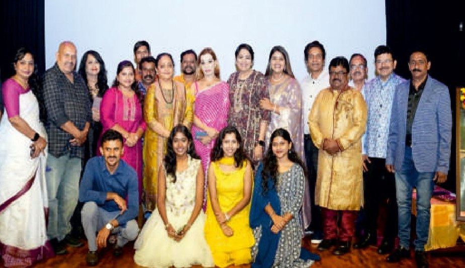 Dr. Pavithra with fellow artistes at a musical evening